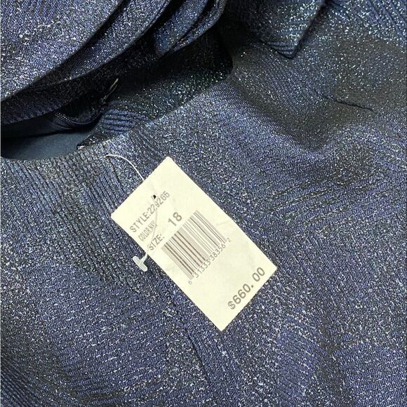 Teri Jon by Rickie Freeman Glitter-Embellished A-Line Dress size 18 - Picture 13 of 15